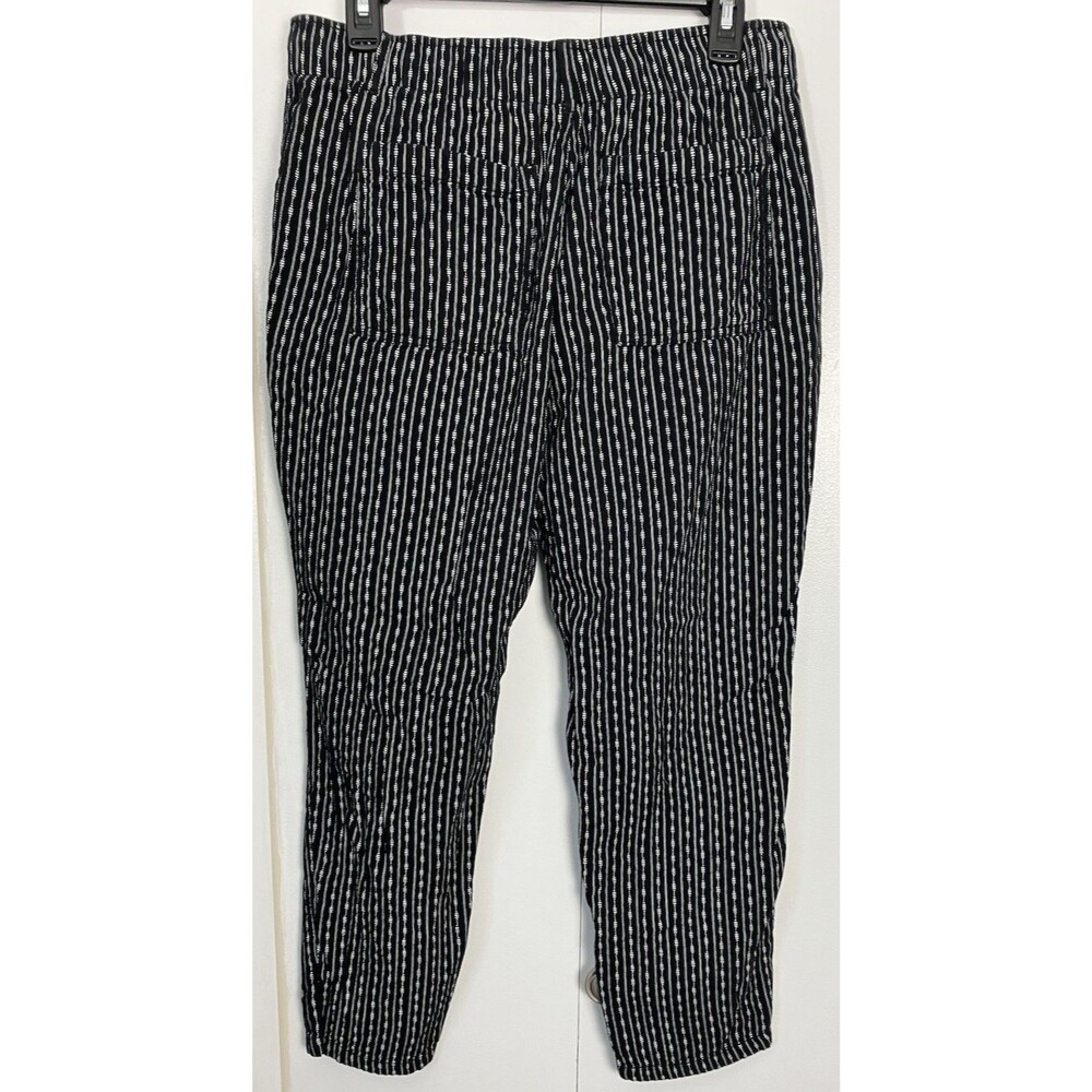 Old Navy Ankle Pants Women Black White Print Boho Size M - Picture 7 of 7